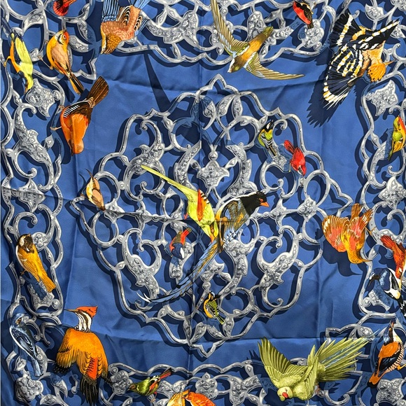 Blue Hermes scarf. Worn once - Picture 2 of 2